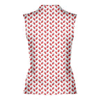 Greatest Lips American-Women Sleeveless Polo Shirt-Gerbera Prints
