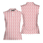 Greatest Lips American-Women Sleeveless Polo Shirt-Gerbera Prints
