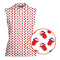 Greatest Lips American-Women Sleeveless Polo Shirt-Gerbera Prints