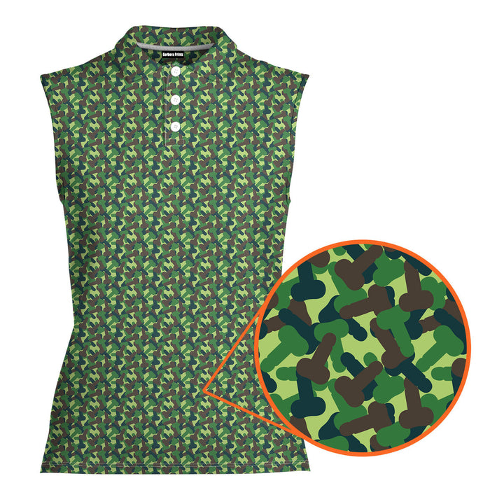 Camouflage Frank and Beans Funny Polo Shirt For Women 