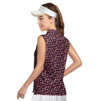 Hearts Like Bust-Women Sleeveless Polo Shirt-Gerbera Prints