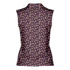 Hearts Like Bust-Women Sleeveless Polo Shirt-Gerbera Prints