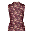 Hearts Like Bust-Women Sleeveless Polo Shirt-Gerbera Prints