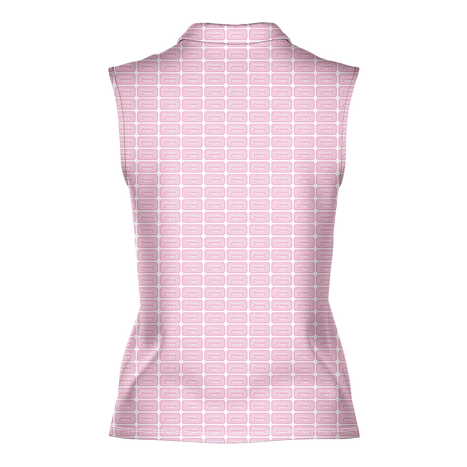 Pound Town-Women Sleeveless Polo Shirt-Gerbera Prints