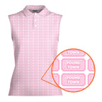 Pound Town-Women Sleeveless Polo Shirt-Gerbera Prints