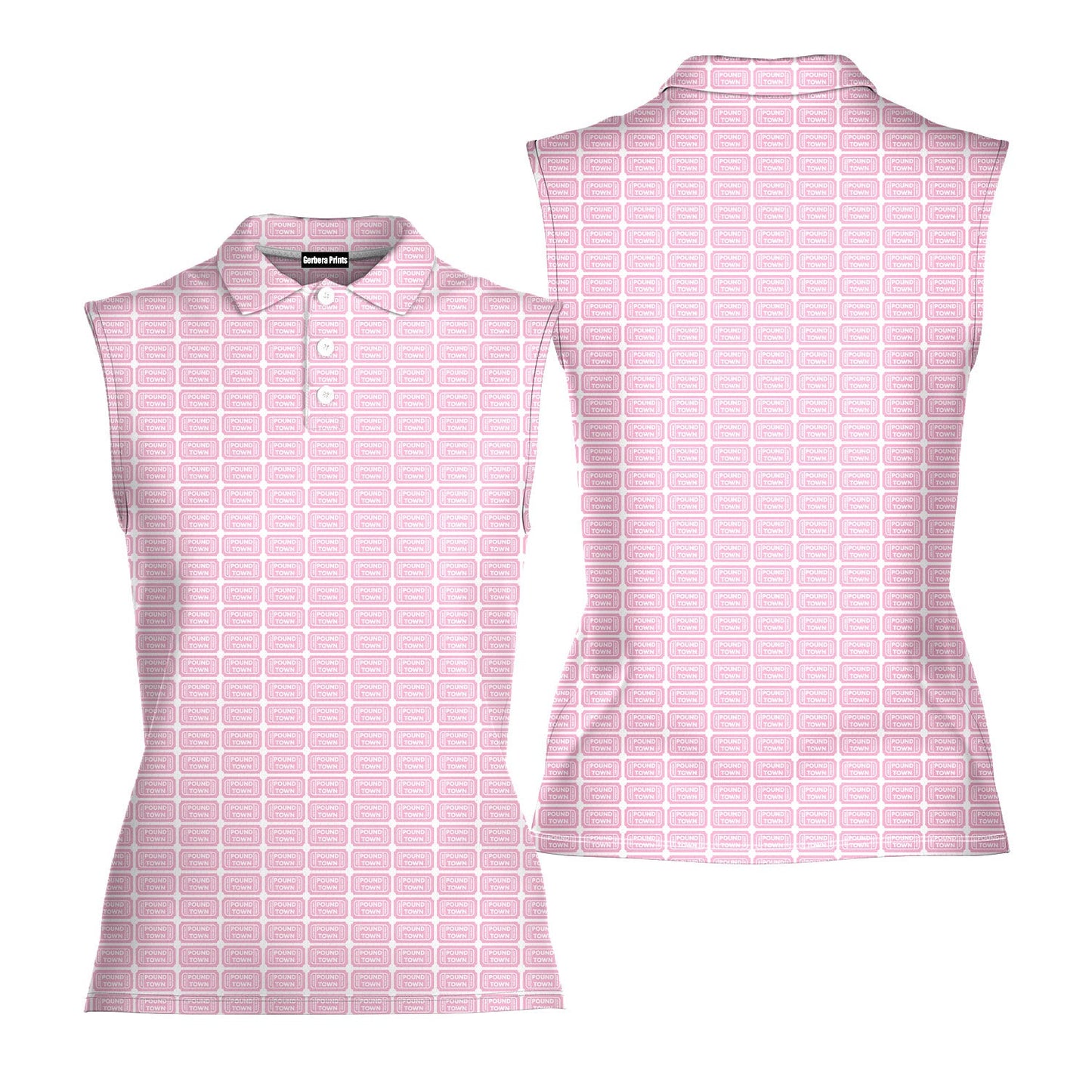 Pound Town - Ladies Sleeveless Golf Polo Shirt