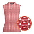 Pound Town-Women Sleeveless Polo Shirt-Gerbera Prints