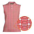 Pound Town-Women Sleeveless Polo Shirt-Gerbera Prints
