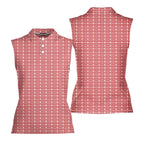 Pound Town-Women Sleeveless Polo Shirt-Gerbera Prints
