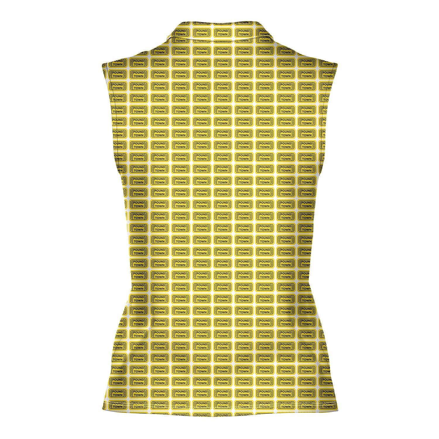 Pound Town-Women Sleeveless Polo Shirt-Gerbera Prints