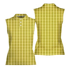 Pound Town-Women Sleeveless Polo Shirt-Gerbera Prints