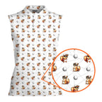Squirrel-Women Sleeveless Polo Shirt-Gerbera Prints