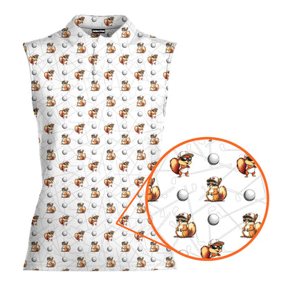 Squirrel - Ladies Sleeveless Golf Polo Shirt 