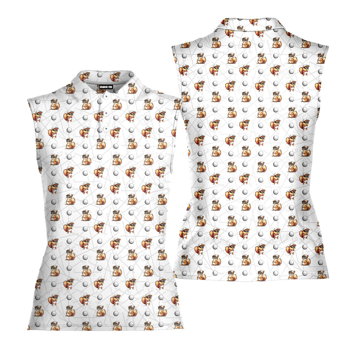 Squirrel - Ladies Sleeveless Golf Polo Shirt 