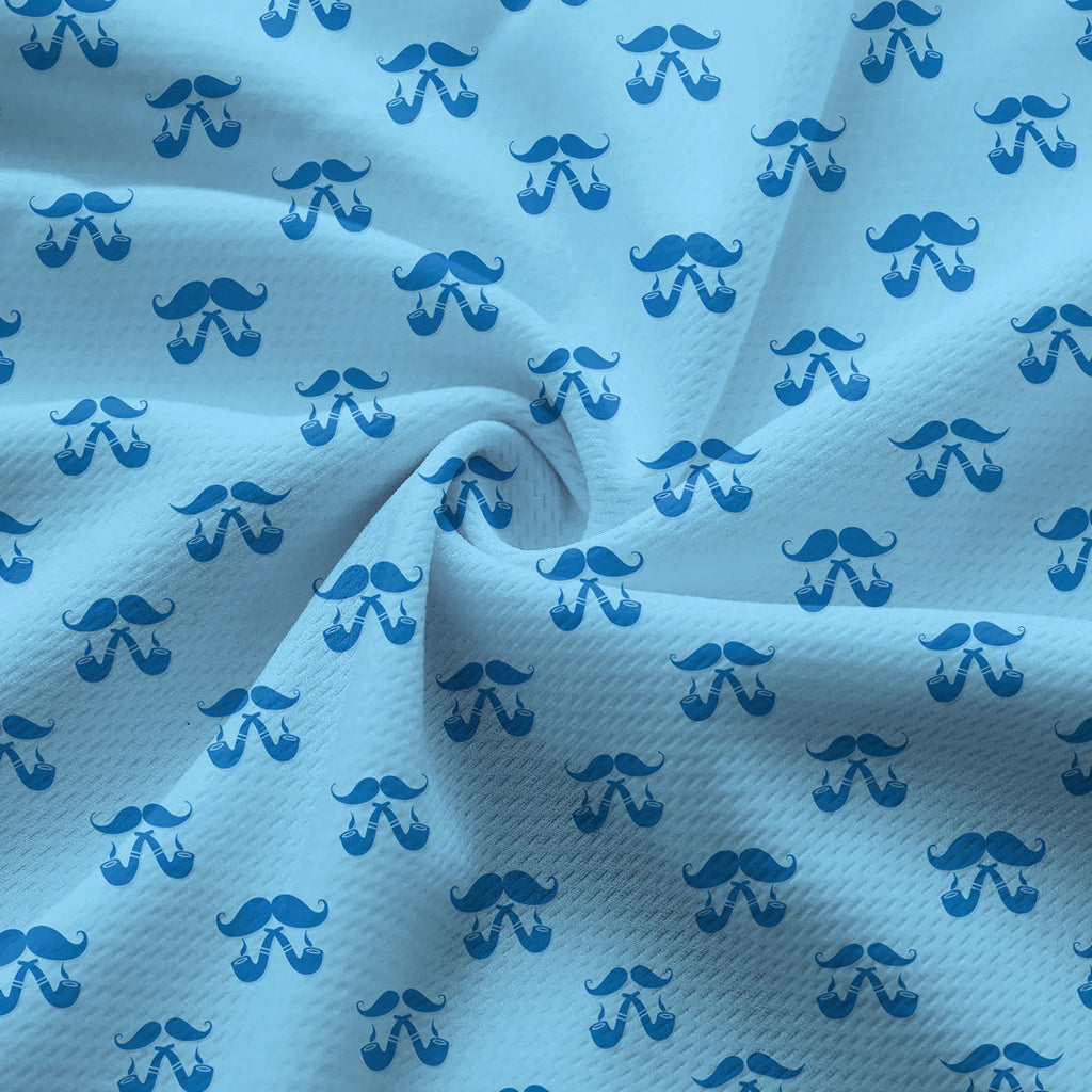 Moustache Blue-Women Sleeveless Polo Shirt-Gerbera Prints