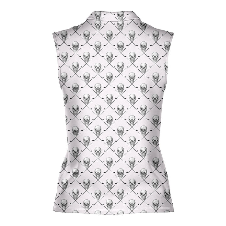 Skull Golf - Ladies Sleeveless Golf Polo Shirt