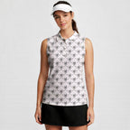 Skull Golf-Women Sleeveless Polo Shirt-Gerbera Prints