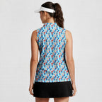 Patriotic Rocket Ice-Pop-Women Sleeveless Polo Shirt-Gerbera Prints