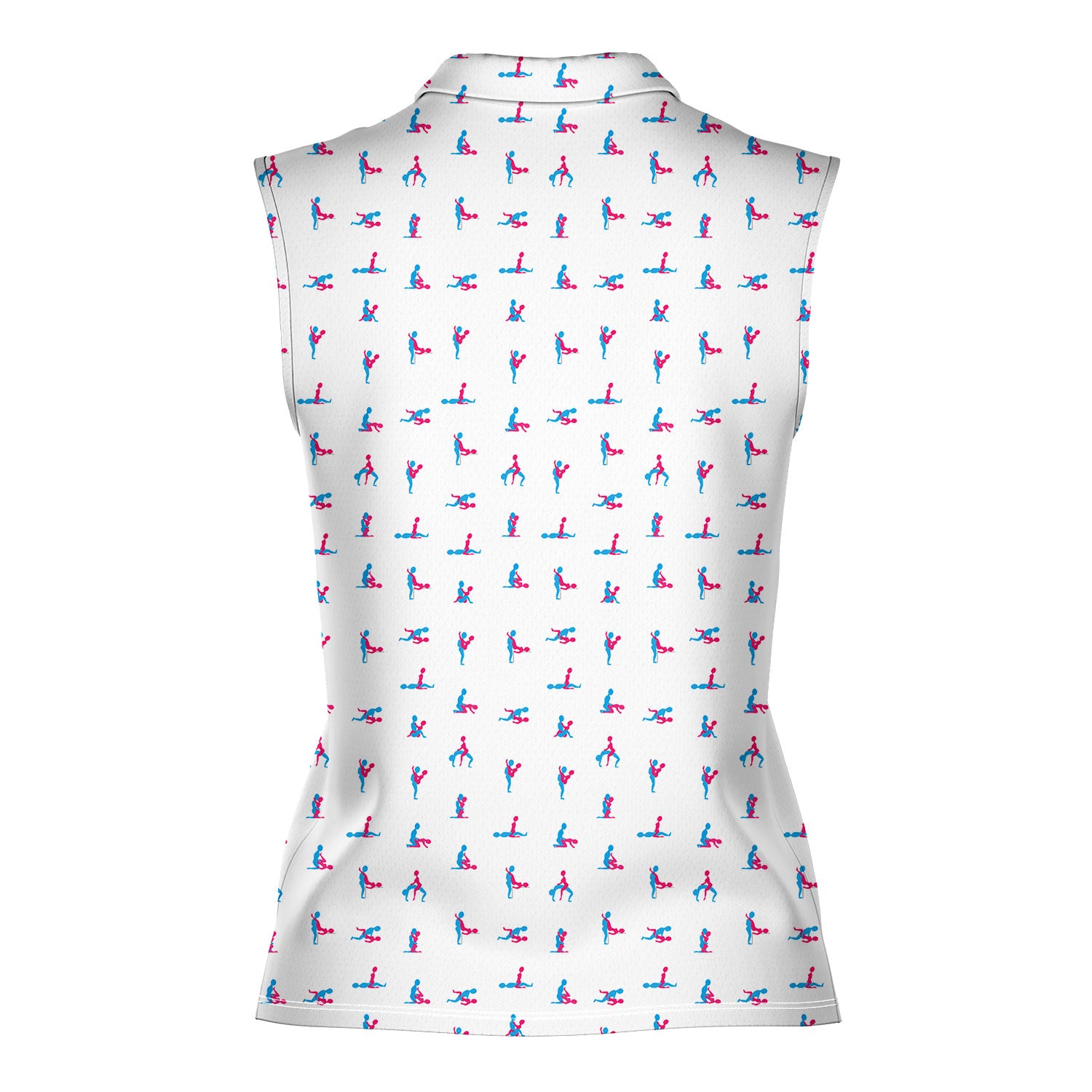 Kama Sutra-Women Sleeveless Polo Shirt-Gerbera Prints