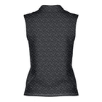 Sixty Nine-Women Sleeveless Polo Shirt-Gerbera Prints