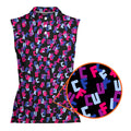 Hidden Words-Women Sleeveless Polo Shirt-Gerbera Prints