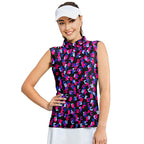 Hidden Words-Women Sleeveless Polo Shirt-Gerbera Prints