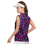 Hidden Words-Women Sleeveless Polo Shirt-Gerbera Prints