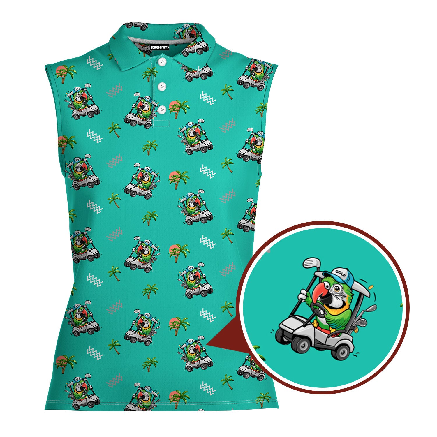 Parrot Drives Golf Cart