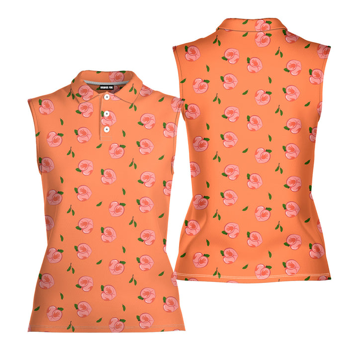 Nice Peaches - Ladies Sleeveless Golf Polo Shirt