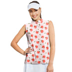 Nice Peaches-Women Sleeveless Polo Shirt-Gerbera Prints