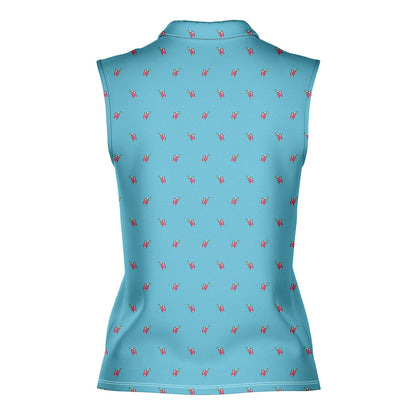 It's Fore O'clock Somewhere - Ladies Sleeveless Golf Polo Shirt