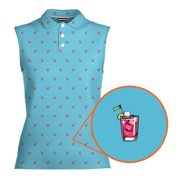 It's Fore O'clock Somewhere - Ladies Sleeveless Golf Polo Shirt