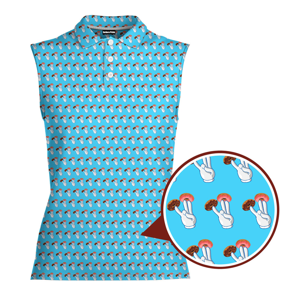 2 in the Pink 1 in the Stink Funny Shocker-Women Sleeveless Polo Shirt-Gerbera Prints