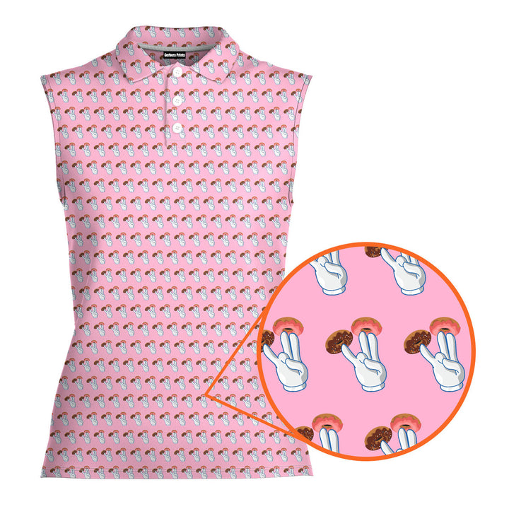 2 in the Pink 1 in the Stink Funny Shocker - Ladies Sleeveless Golf Polo Shirt