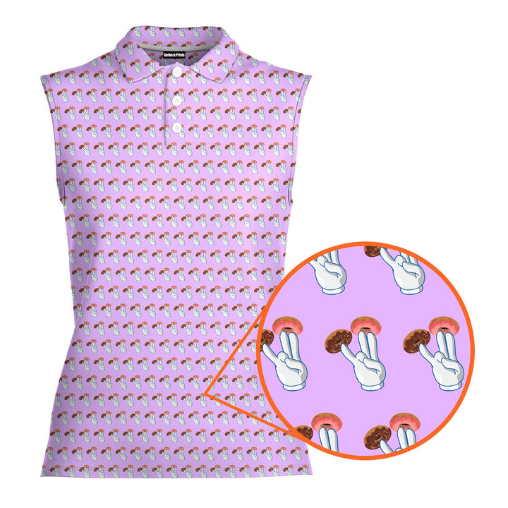 2 in the Pink 1 in the Stink Funny Shocker - Ladies Sleeveless Golf Polo Shirt