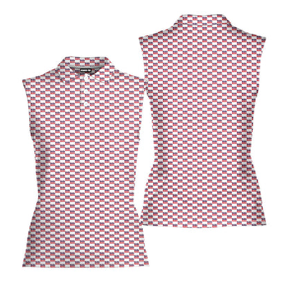 MAHA-MAGA Make America Healthy Great Again - Ladies Sleeveless Golf Polo Shirt