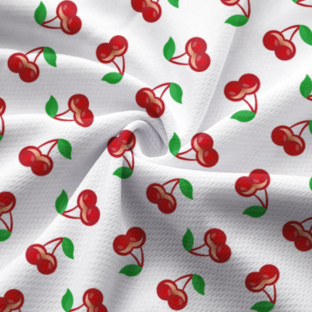 Fruits Cherry Breast-Women Sleeveless Polo Shirt-Gerbera Prints