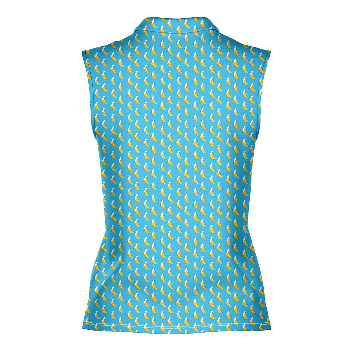 Banana Peel-Women Sleeveless Polo Shirt-Gerbera Prints