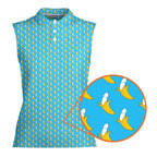 Banana Peel-Women Sleeveless Polo Shirt-Gerbera Prints