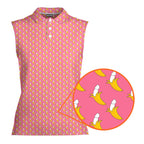 Banana Peel-Women Sleeveless Polo Shirt-Gerbera Prints