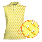 Banana Peel-Women Sleeveless Polo Shirt-Gerbera Prints