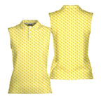 Banana Peel-Women Sleeveless Polo Shirt-Gerbera Prints