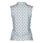 Transfusion Golf-Women Sleeveless Polo Shirt-Gerbera Prints