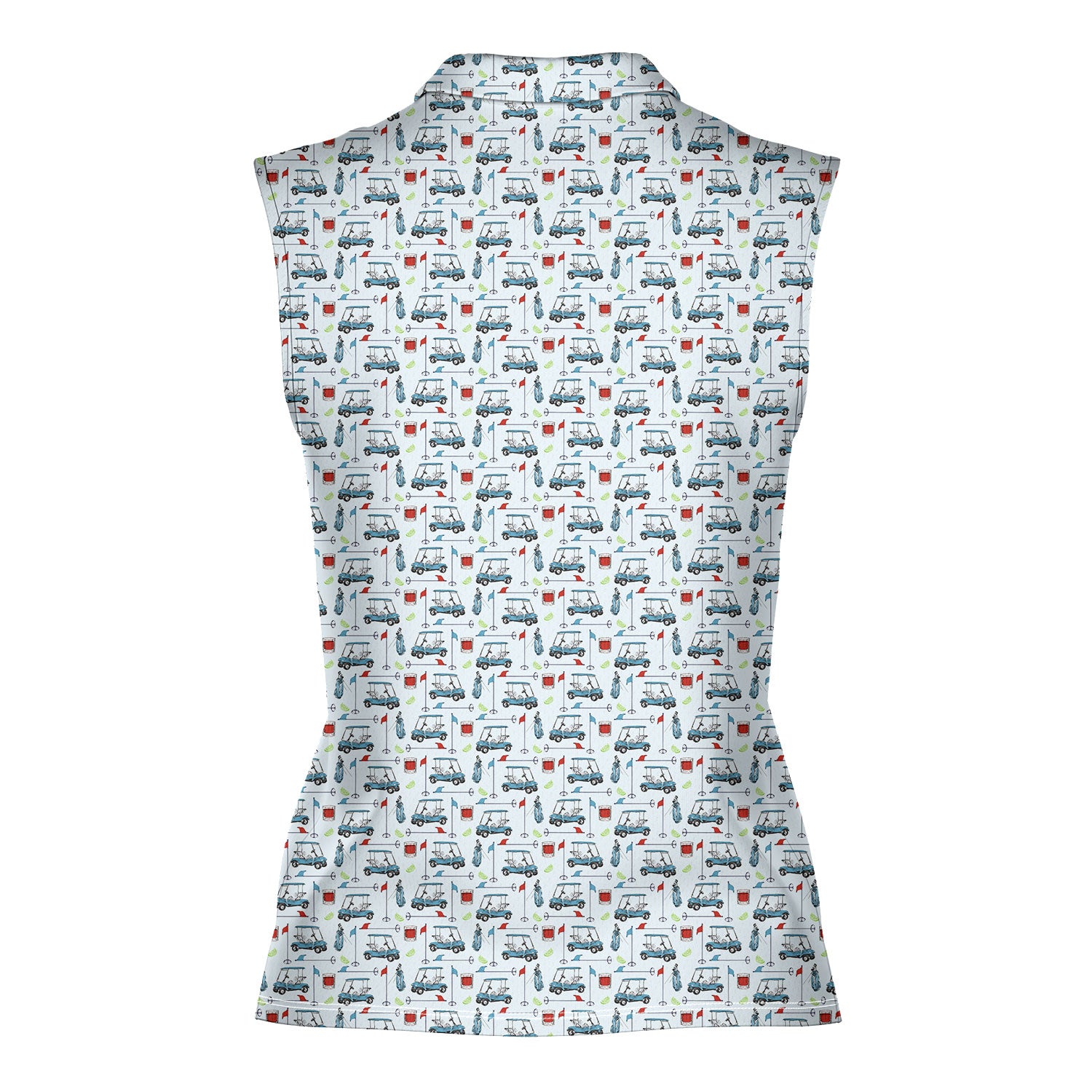Transfusion Golf-Women Sleeveless Polo Shirt-Gerbera Prints