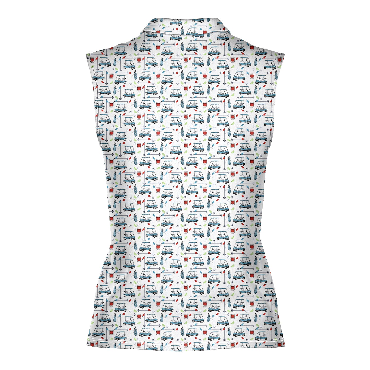 Transfusion Golf-Women Sleeveless Polo Shirt-Gerbera Prints