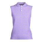 Polite Flip-Off-Women Sleeveless Polo Shirt-Gerbera Prints