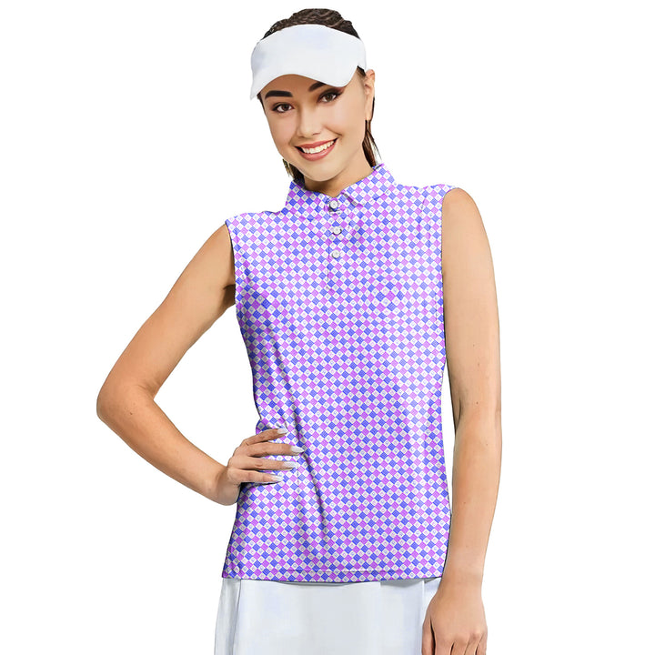 Flipping Birdies - Ladies Sleeveless Golf Polo Shirt