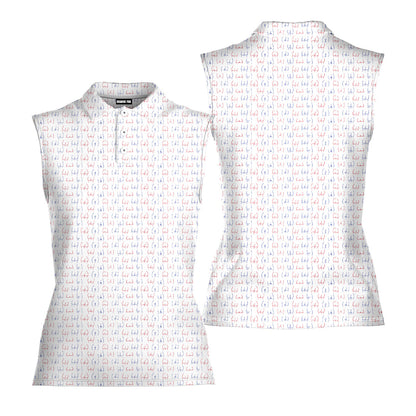 Funny butt - Ladies Sleeveless Golf Polo Shirt 