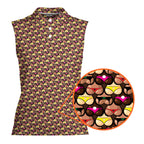 Heart Like Cute Booty-Women Sleeveless Polo Shirt-Gerbera Prints