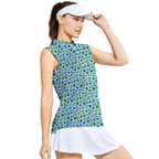 The Avocado Jump-Women Sleeveless Polo Shirt-Gerbera Prints